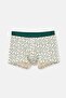 Cream Patterned Cotton Boxer