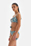 Yeşil - Ekru Kaplı Bikini Üstü - 5