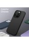iPhone 14 Pro Max Case with Velvet Inside Camera Raised Soft Silicone Launch Cover Black - 3
