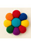 Pompom Daisy Flower Ornament Set of 10 - Decorative Handmade Flower