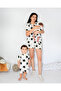 MOTHER CHILD MATCHING PAJAMA SET BLACK STAR PATTERN SHORT SLEEVE SHORTS (SOLD SEPARATELY)