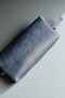 Blue Men's Portfolio Handbag Genuine Leather Daily Travel Shaving Bag - 5