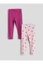 Rmz Gi̇yi̇m Farkiyla Printed Girls' Leggings 2-Pack