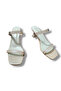 Beige Women's Single Strap Goblet Heeled Sandals - 3