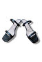 Women's Black Goblet Heeled Single Strap Sandals - 8
