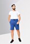 Men Brand Logo Basic Shorts, Navy - 2