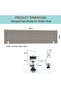 180x40 Acoustic Desk Privacy Divider Panel - Modern Grey Noise Reducing Partition - 5