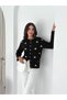 Soft Textured Pearl Detailed Buttoned Cardigan - 5