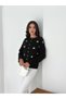 Soft Textured Pearl Detailed Buttoned Cardigan - 3