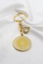 Gold Colored Moon Star Steel Double Sided Ayetel Kursi Allah Word Felak Nas Ihlas Keychain - 8