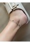 Steel Silver Double Row Elegant Star Anklet - Does Not Darken - - 2