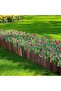 FFD Wooden Garden Fence Border Panels – 120x30cm Carbonized Wood Picket Edging, Interlocking Fence - 5