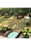 FFD Wooden Garden Fence Border Panels – 120x30cm Carbonized Wood Picket Edging, Interlocking Fence - 3