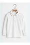 Children's Cotton Collar Textured Fabric Long Sleeve T-Shirt - 3