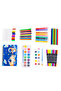Art Supplies Set in Space-Themed Carrying Case – 82-Piece Kit with Paints, Crayons, Markers - Blue - 6
