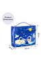 Art Supplies Set in Space-Themed Carrying Case – 82-Piece Kit with Paints, Crayons, Markers - Blue - 7