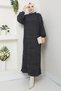 Women's Hijab Ribbed Knitwear Dress - 4