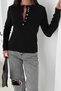 Ruffle Detailed Upright Taka Button Knitwear Sweater Aw25Kz0003 - 4