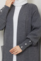 Women's Sleeve Buttoned Shawl Collar Steel Knitted Sweater Cardigan - 7