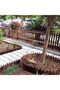 FFD Picket Fencing Garden Fence Stake Wooden Protective Guard Edging Decor Lawn Flower - 7