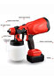 21V Handheld Electric Paint Sprayer Adjustable Volume Multifunctional High Pressure 800ml - 5