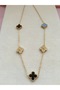 Gold Black Stone Steel Necklace - 2