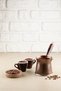 Cezpot Telveli 6-Person Cast Iron Coffee Pot with Wooden Handle - Compatible with Magnetic Stoves
