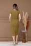 Atlas Belt Detail Pencil Long Dress - Pistachio Green - 9