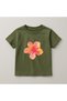 Hibiscus Flower Crew Neck 100% Cotton Printed Short Sleeve Children's and Teenage T-Shirt
