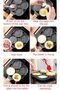 NEW Cooking Pan with Wood Handle, Non-Stick, 4 Hole Frying Pan - 6
