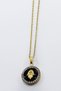 Stainless Steel Necklace with Shiny Stone Hamse Hand Figure (60 cm) - 5
