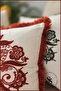 Beauty Flowers Punch Embroidered Patterned Linen Cushion Cover - 3