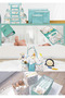 Newborn Baby Care Set Consisting of 9 Pieces Blue (Travel Set - 3 Drawers - Under Care - Care Bag)