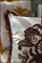 Beauty Flowers Punch Embroidered Patterned Linen Cushion Cover - 2