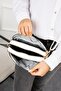 Women's Adjustable Cross Strap 4-Compartment White Shoulder and Crossbody Bag 24\18 cm - 5