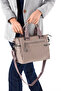 Women's 4-Eye Patterned Parachute Fabric Adjustable Cross Strap Hand and Shoulder Bag - 4