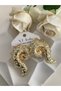 Zra Stone Seashell Earrings - 2