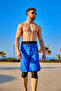 Cobalt Blue Men's Shorts with Reflective Strip, Inner Leggings, Upf50+ Protection S2505-2 - 4