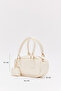Cream D20 Single Zipper Compartment Adjustable Strap Mini Charm Detailed Women's Hand and Shoulder Bag - 2
