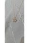Gold Colored Stone Butterfly Figured Women's Necklace