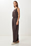 Strappy Draped Modal Jumpsuit Lub0153 Brown - 3