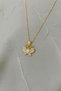 Gold Colored Stone Butterfly Figured Women's Necklace - 2