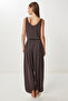 Strappy Draped Modal Jumpsuit Lub0153 Brown - 6