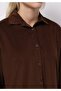 Regular Fit Shirt Neck Plain Women's Brown Long Sleeve Shirt - 4