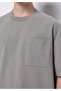 Oversize Fit Round Neck Plain Men's Green Short Sleeve T-Shirt - 4