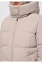 Regular Fit Hooded Zippered Lined Water Resistant Women's Beige Coat - 4