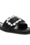 Women Diamante Flat Sandals in Black - 5