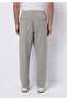 Regular Fit Mid Waist Straight Leg Men's Stone Trousers - 2
