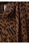 Blouse with Leopard Print Scarf - 6