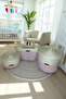 3-Piece Mother Baby Set – Bag + 1 Large 1 Small Covered Organizer – White Pink - 3